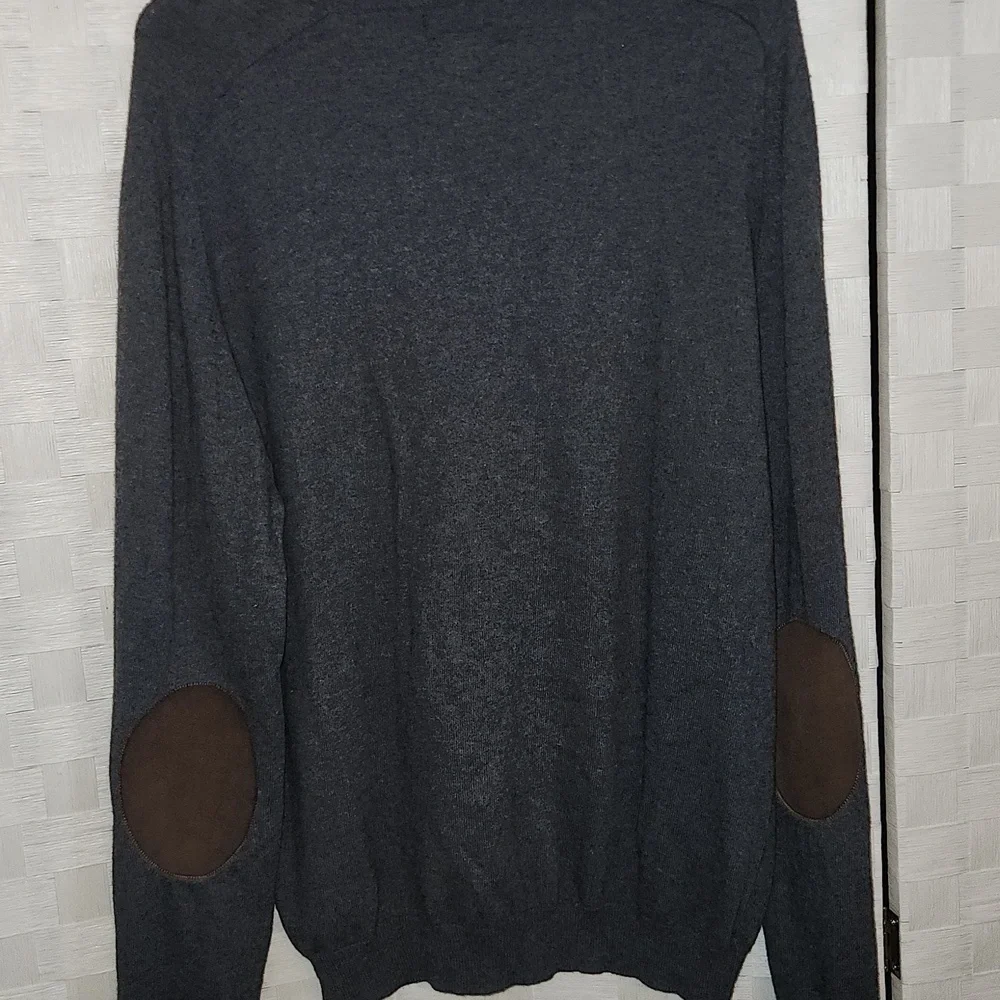 Banana Republic Dark Gray Crewneck Cotton Cashmere Blend Mens Sweater SZ L